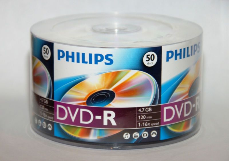 50 Philips 16X Logo DVD R DVDR Blank Disc 4,7GB  