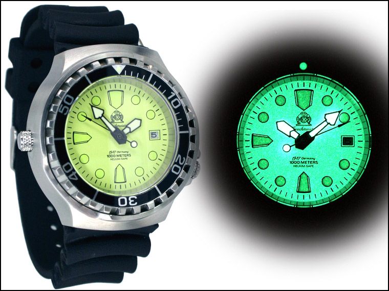 AUTOM. COMBAT DIVER 1000m waterresistant HELIUM SAFE229  