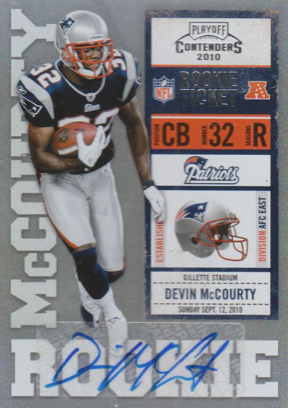 2010 CONTENDERS RC AUTO #128 DEVIN MCCOURTY PATRIOTS  