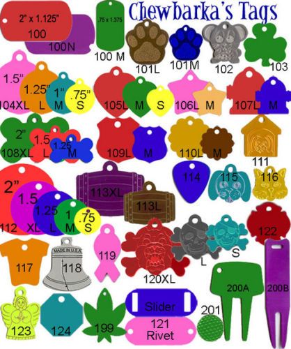 100,000 WHOLESALE BILK Anodized Aluminum ID tags  