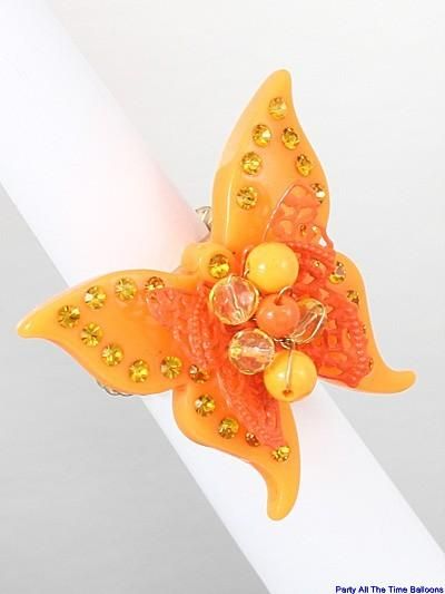 JERSEYLICIOUS STYLE HUGE BUTTERFLY RIGHT HAND RING  