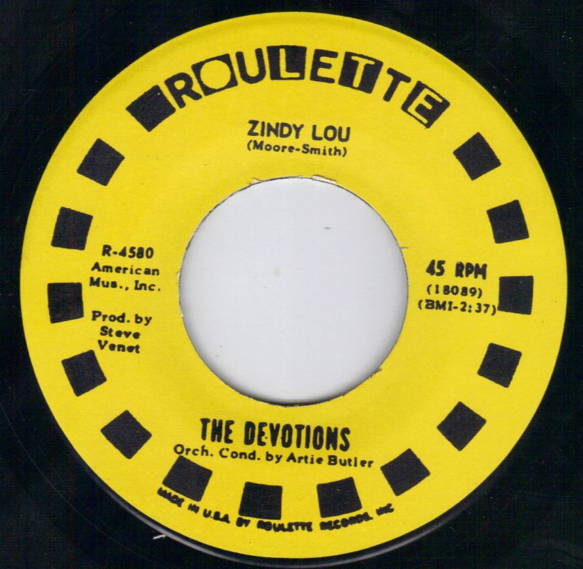 MONSTER R&B VOCAL ROCKER   THE DEVOTIONS   ZINDY LOU (HEAR)  