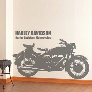 Wallpaper Graffiti Wall Glass Sticker Decal Motorcycle  