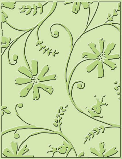 Cuttlebug STYLIZED FLOWERS 37 1232 Embossing Folder  