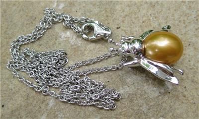 HONORA, Critter PENDANT Necklace, Bee, 925 Sterling Silver 