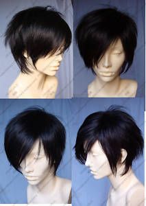 New Fashion Man Short Black Cosplay Wig  