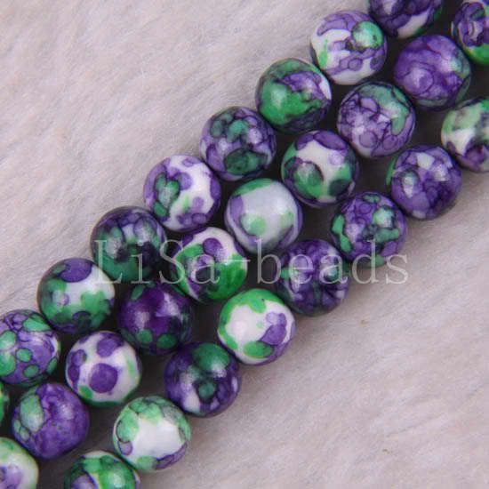 8MM Ocean Jasper Round Beads Gemstone Strand LA414  