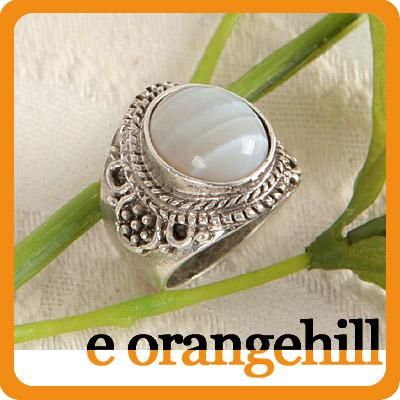 Raibow Moonstone Sterling Silver Plated Ring g154  