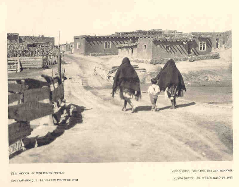 New Mexico. ZUNI INDIAN PUEBLO. Old Hoppe Print.1930  