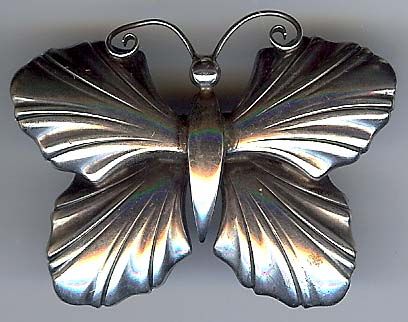  gorgeous signed STERLING DENMARK HS for Hermann Siersbol butterfly 