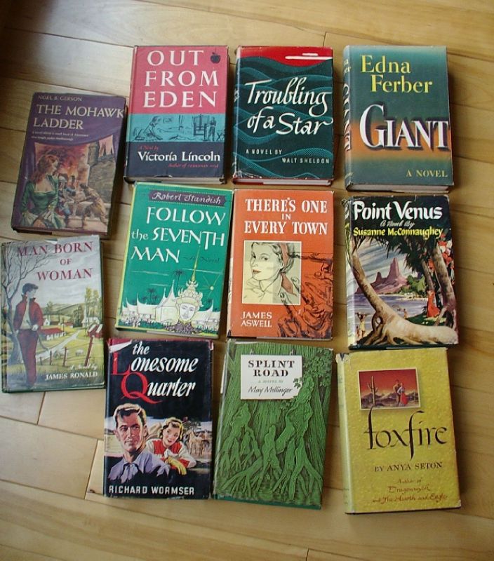 lot of 11 vtg 1950s  Readers Club Novels w/ DJ  