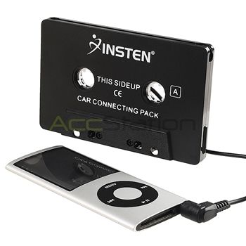 Black INSTEN CAR Audio CASSETTE TAPE ADAPTER USB Seller For iPhone 4 