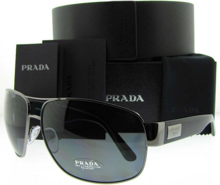 PRADA SPR 61 L 5AV 5Z1 GUNMETAL SPR61L 61L SUNGLASSES  