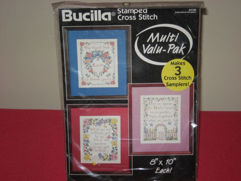   CROSS STITCH INSPIRATIONAL SAMPLERS 8 X 10 NEW #64182 