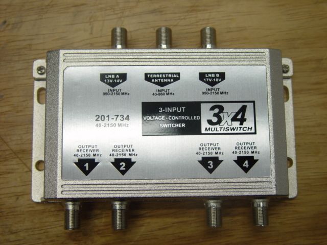 Steren 3x4 MultiSwitch 3 In 4 Out 40 2150MHz 201 734  