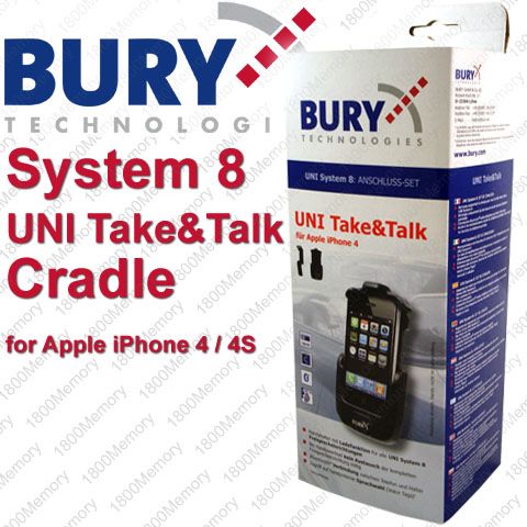 Bury S8 System 8 UNI Take & Talk Bluetooth Car Cradle THB for Apple 