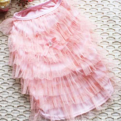 COLOR Luxury Cat Dog clothes Party Wedding Princess Layer skirt 