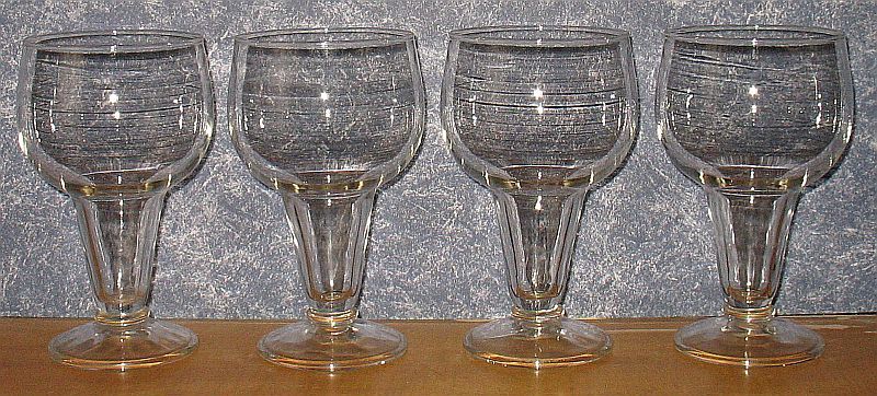   goblet beer glasses. Glasses are free of damage and in good condition