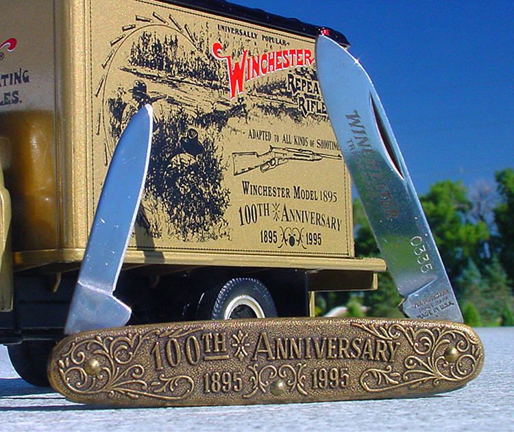 XR WINCHESTER GUN Model 1895 RIFLE CENTENNIAL TRUCK & KNIFE SET 