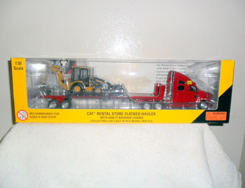 NORSCOT KW T2000/ FLATBED/ CAT 420D IT BACHHOE 1/50 NIB  