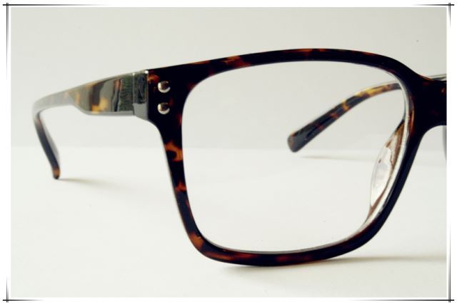 Tortoise Shell Oversized Wayfarer Geek Nerd clear lens fashion Glasses 