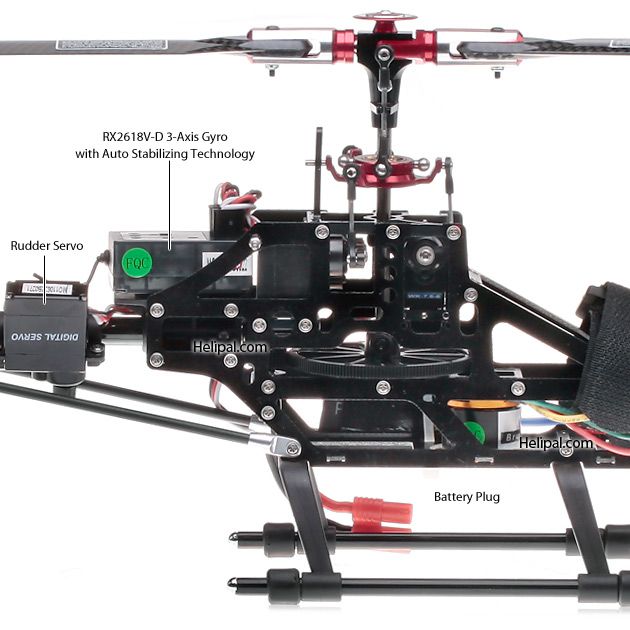 Shaft Driven Tail Rotor and Servo Controlled Tail Pitch