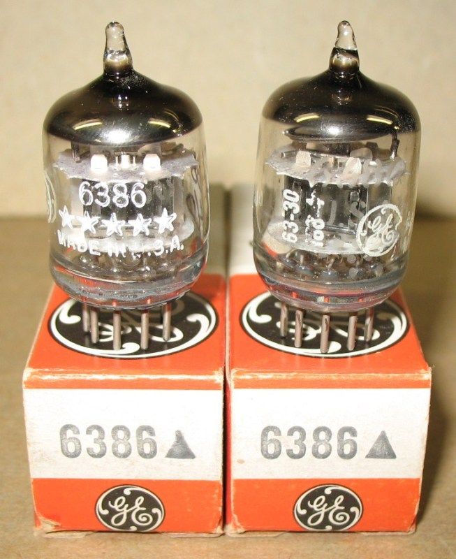 NOS Matched Pair GE * 6386 * Tubes (Gates Sta Level)  