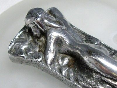 Art Nouveau Figural Pewter Letter Opener Sicily 1944  