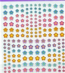 Semi Translucent Hawaiian Luau Flower small Stickers  