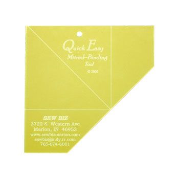 Sew Biz Quick Easy Mitred Binding Tool   Miter Corners  