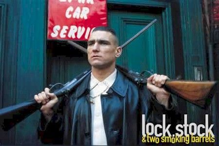 LOCK STOCK AND TWO SMOKING BARRELS MOVIE POSTER ~ VINNIE JONES GUNS 