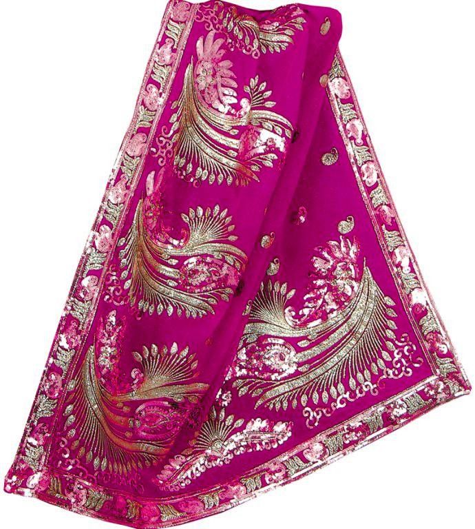 Pink Heavy Sequin Sari Saree India BellyDance Curtain  