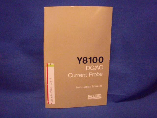 Fluke Y8100 DC/AC Current Probe Instruction Manual  