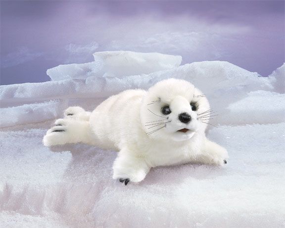 FOLKMANIS PUPPETS ~HARP SEAL PUP~New for 2010~FREE SHIP 638348028792 