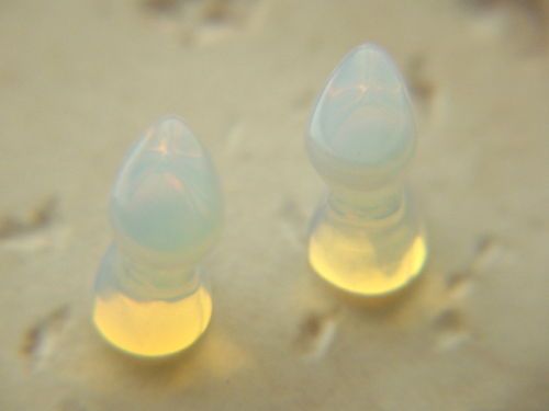 Opalescent Teardrop Stone Plugs 4 gauge 4g (e59)  