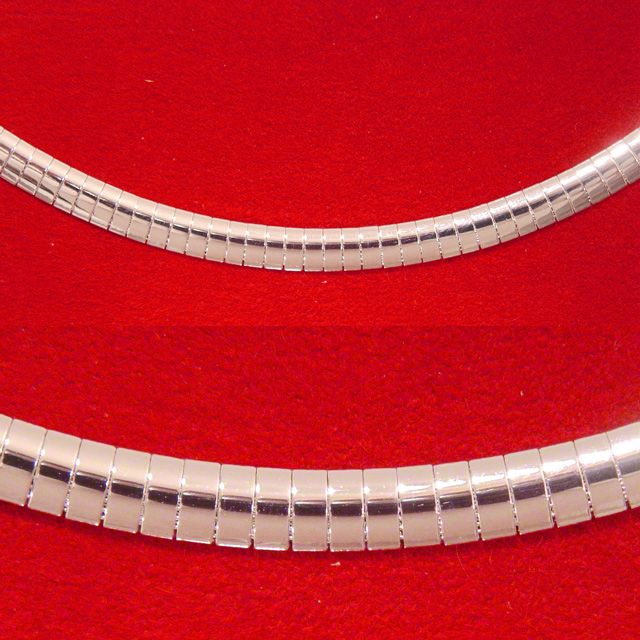 NEW HEAVY 925 STERLING SILVER EP 10MM OMEGA 18 CHOKER NECKLACE FAST 