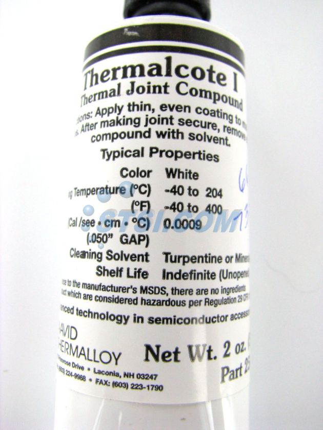 Aavid/Thermalloy Thermalcote Thermal Grease 250G ~STSI 837654220009 