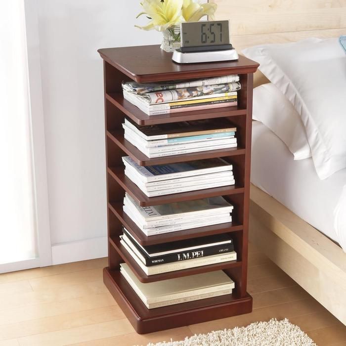 Brookstone Readers Bedside Night Stand Mahogany  