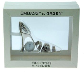 HI HEEL SHOE COLLECTIBLE MINI CLOCK BY EMBASSY BY GRUEN  