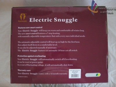 Electric Heated Throw Rug/Snuggle Blanket  Burgundy  