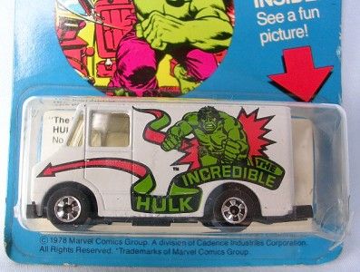 Hot Wheels 1978 Scene Machines INCREDIBLE HULK VAN MOC  