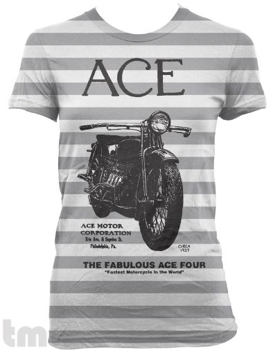 Vintage ACE Four MOTORCYCLE American Apparel T Shirt  