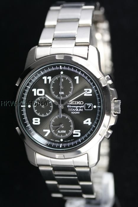 LATEST SEIKO TITANIUM 100M ALARM CHRONO WATCH SNA113P1  