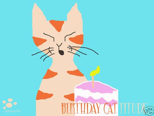 Birthday Cat Daughter Girl Greeting Card by QuickieCard  