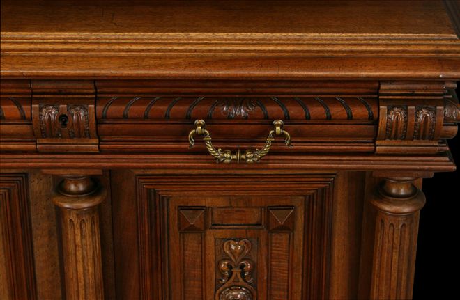 WOW ANTIQUE FRENCH CARVED RENAISSANCE BUFFET SIDEBOARD  