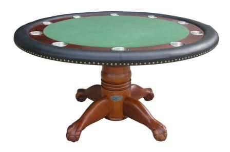 60 poker table w dining top antique walnut finish