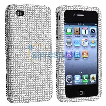   Bling Diamond Case Cover+Privacy LCD For iPhone 4 s 4s 4th Gen 16G 32G