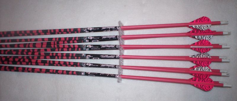 Gold Tip Ted Nugent Pink 5575 Arrows w/Blazer Vanes 1Dz  