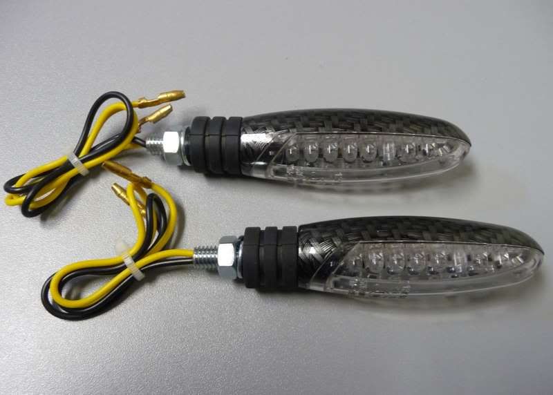 Motorcycle Turn Signal Blinker Flasher LED Bike Carbon  