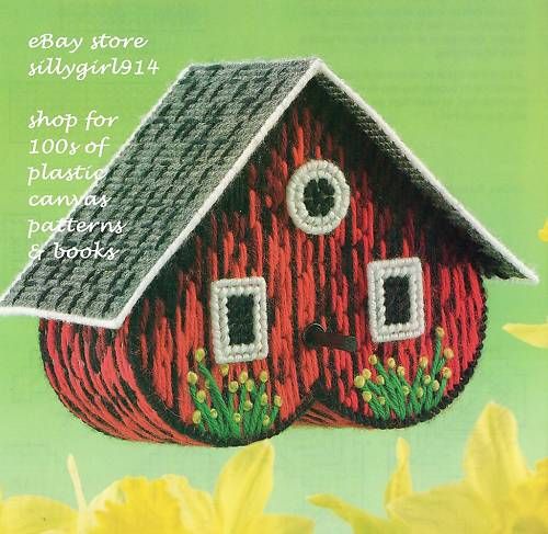 RED BARN BIRDHOUSE~Plastic Canvas PATTERN  